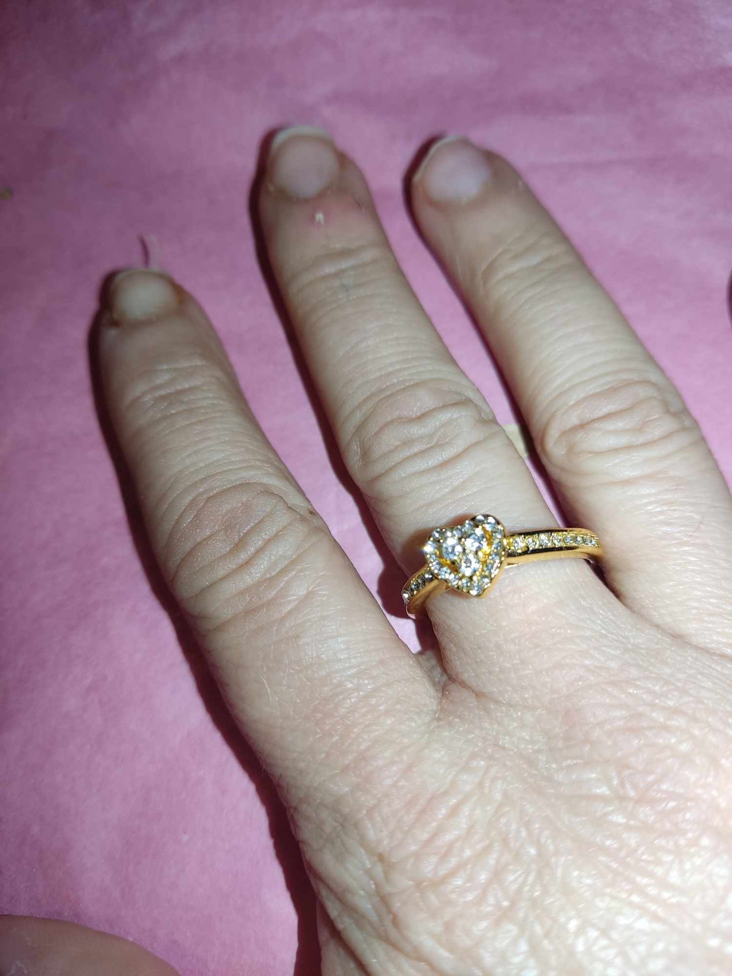 Bague diamant coeur