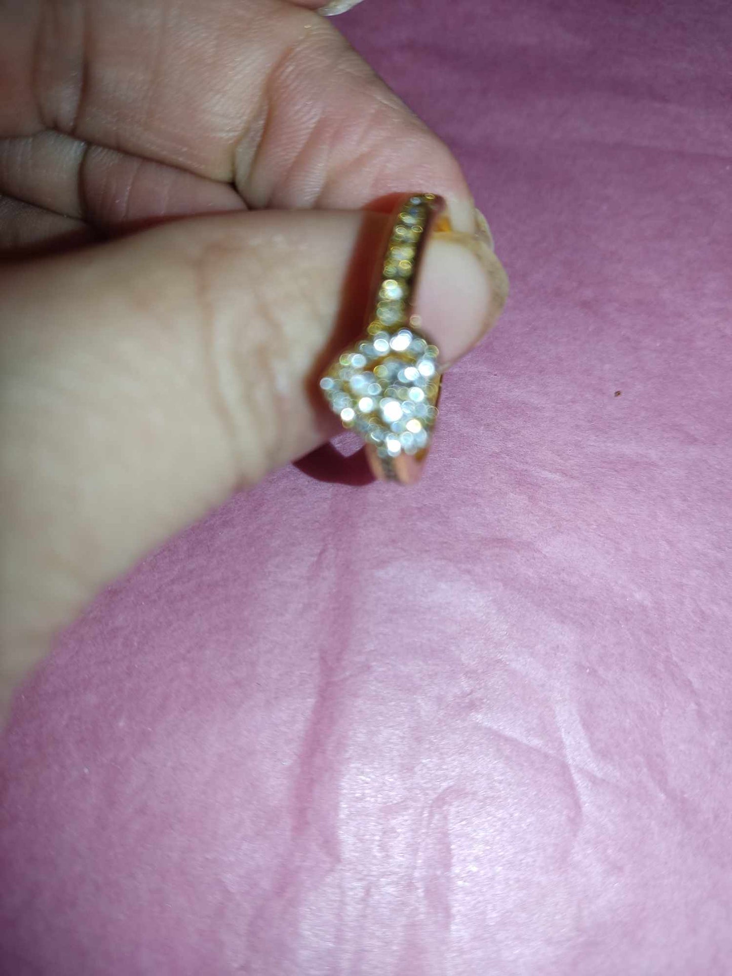 Bague diamant coeur