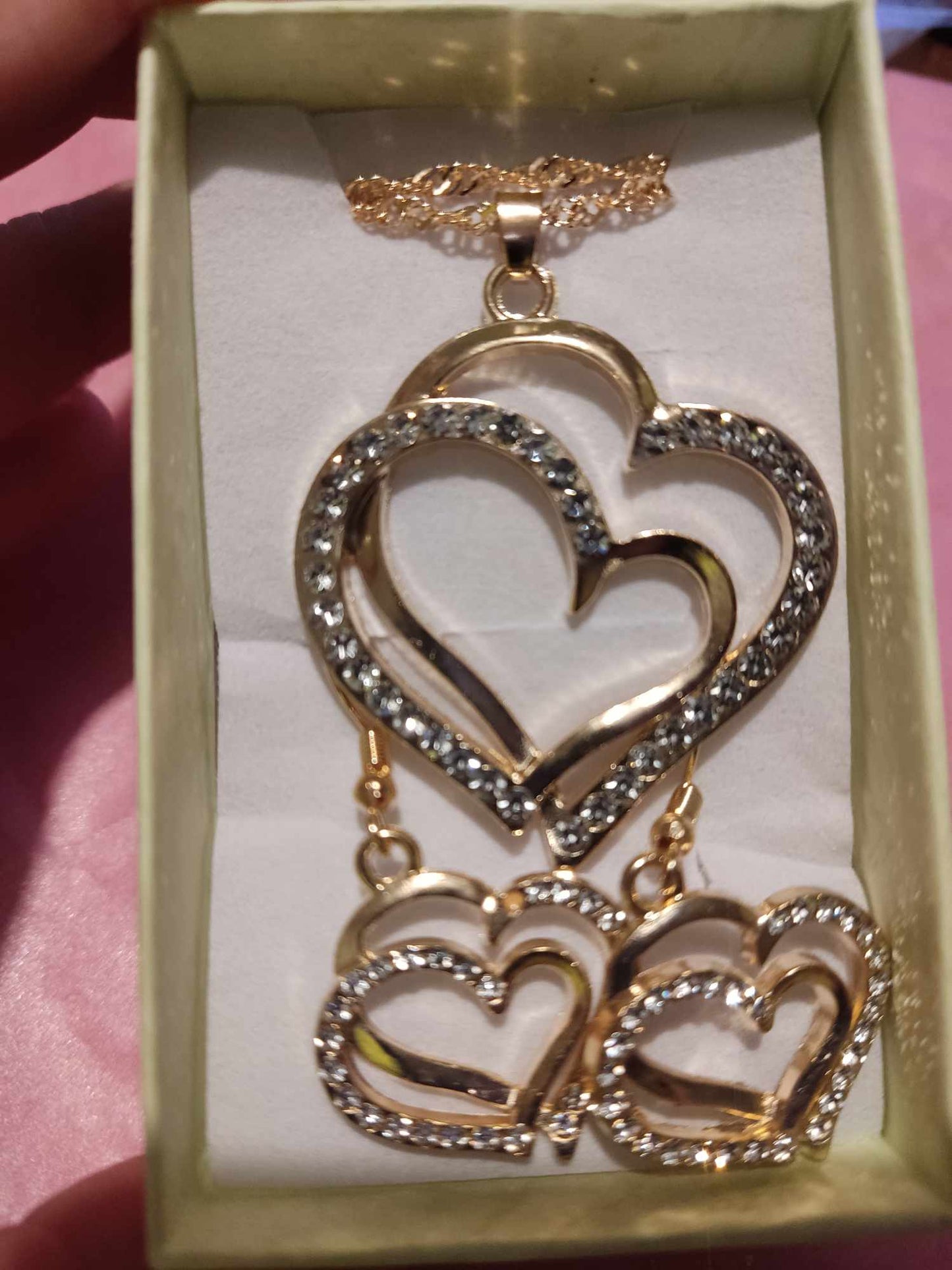 Parure cœur diamant