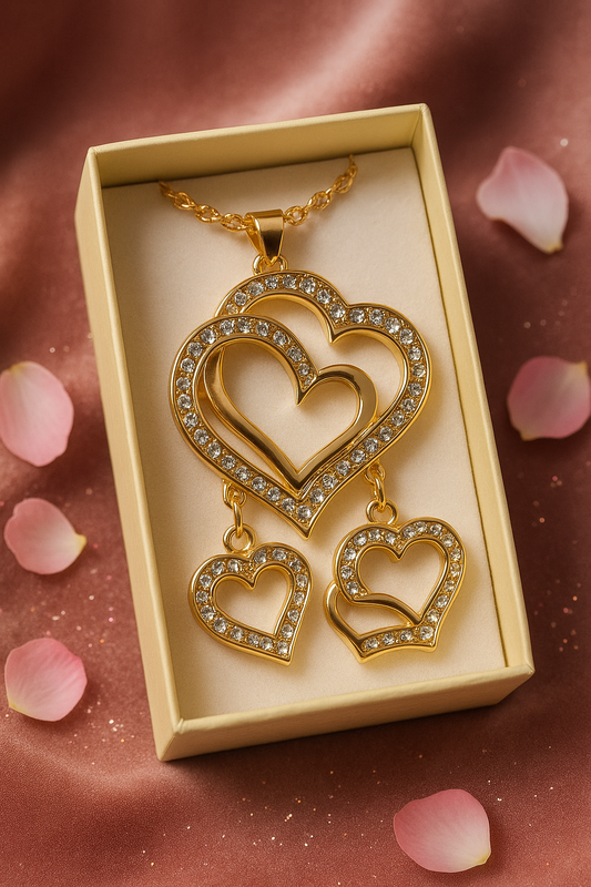 Parure cœur diamant